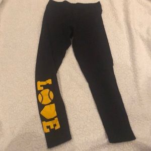 Love softball girls leggings